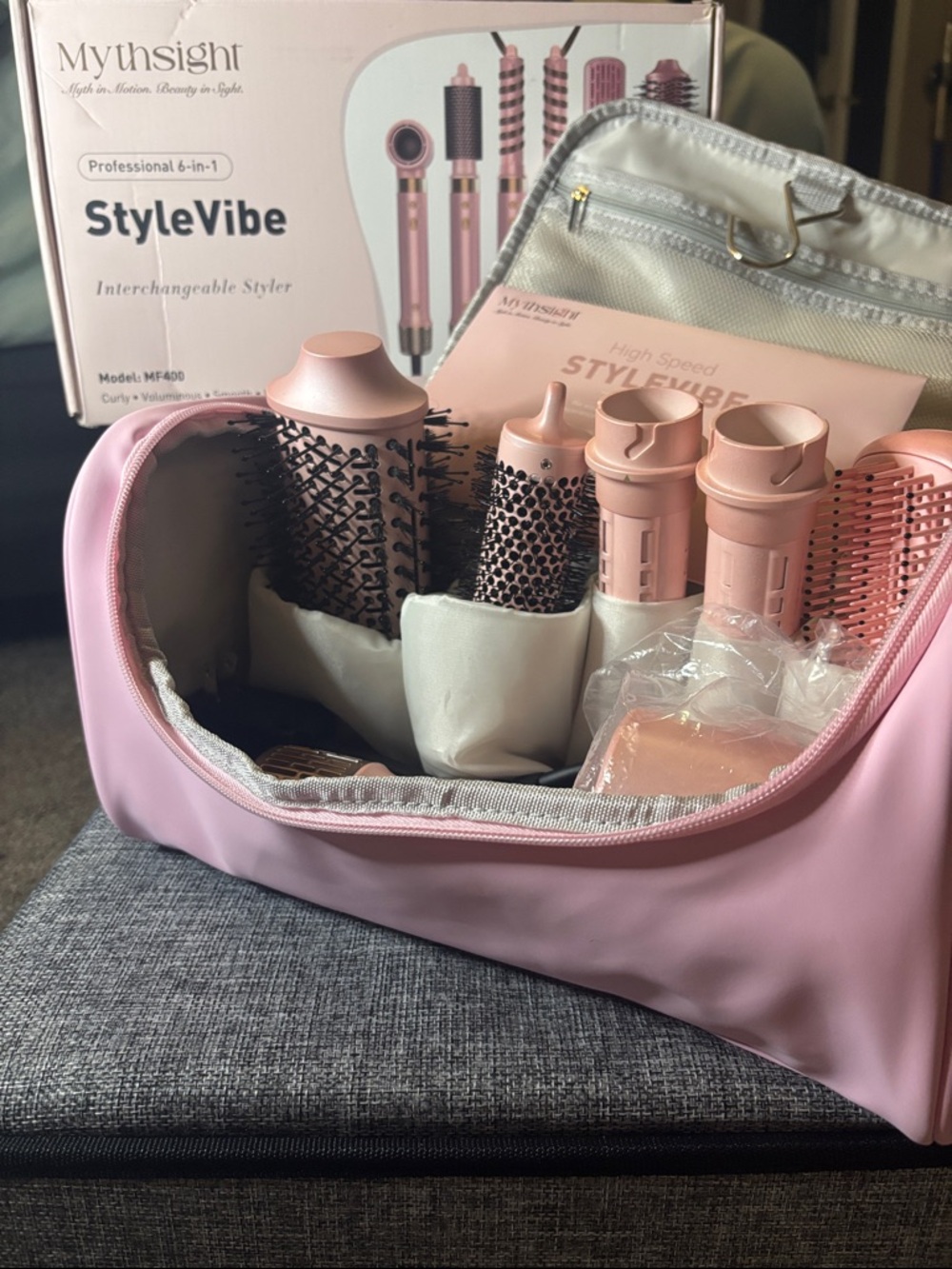 Insight STYLEVIBE 6-in-1 Interchangeable Hair Styler - Rose Pink